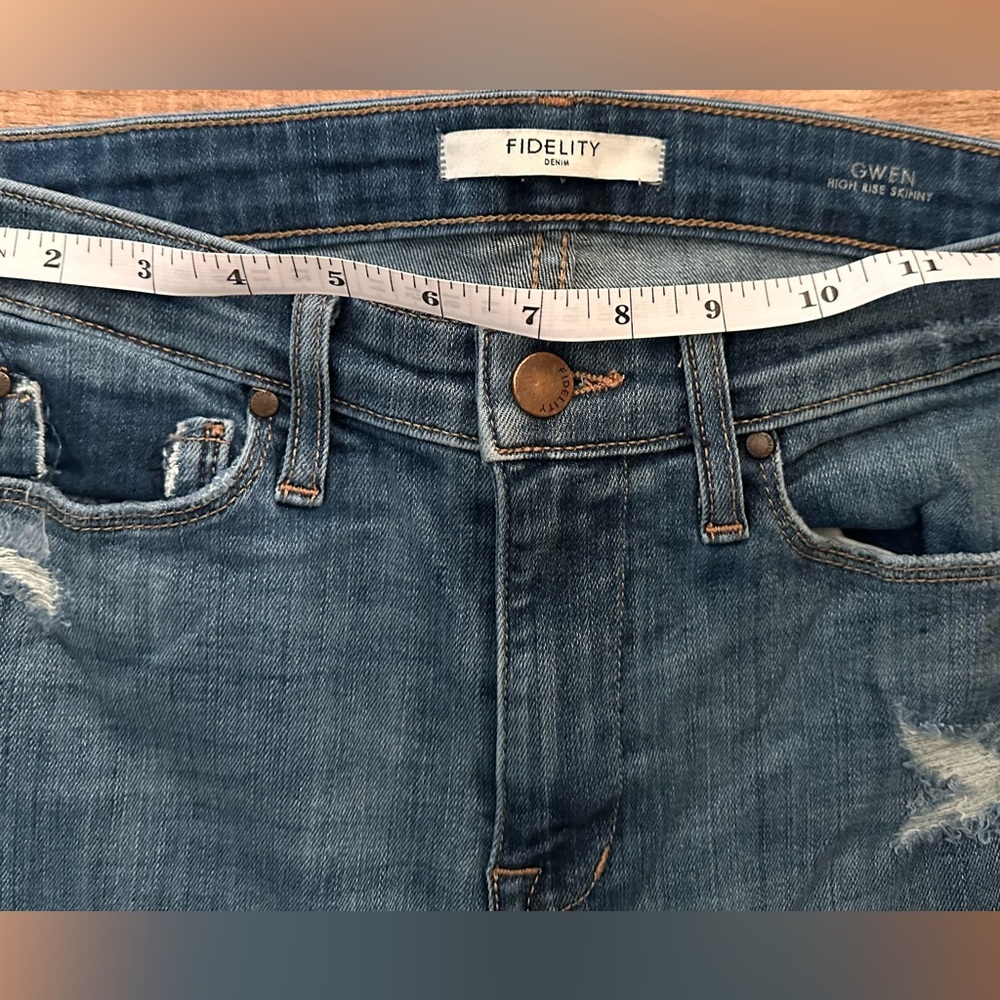Fidelity Denim Gwen High Rise Skinny Jeans Size 26 - Picture 9 of 13